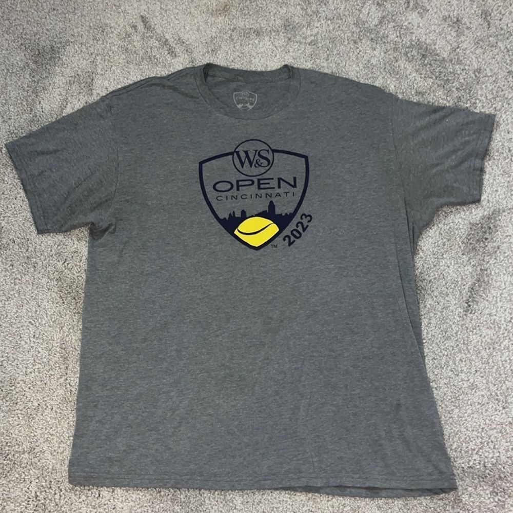 Gray W & S Cincinnati Open Tennis Tournament 2003 T Tee shirt L men’s practice